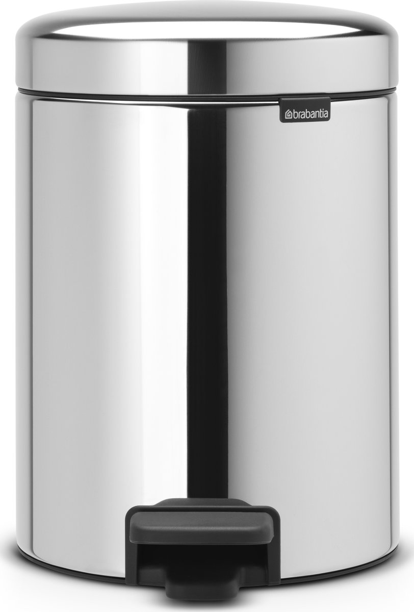 Brabantia NewIcon Pedalspand, 5 L, brilliant steel