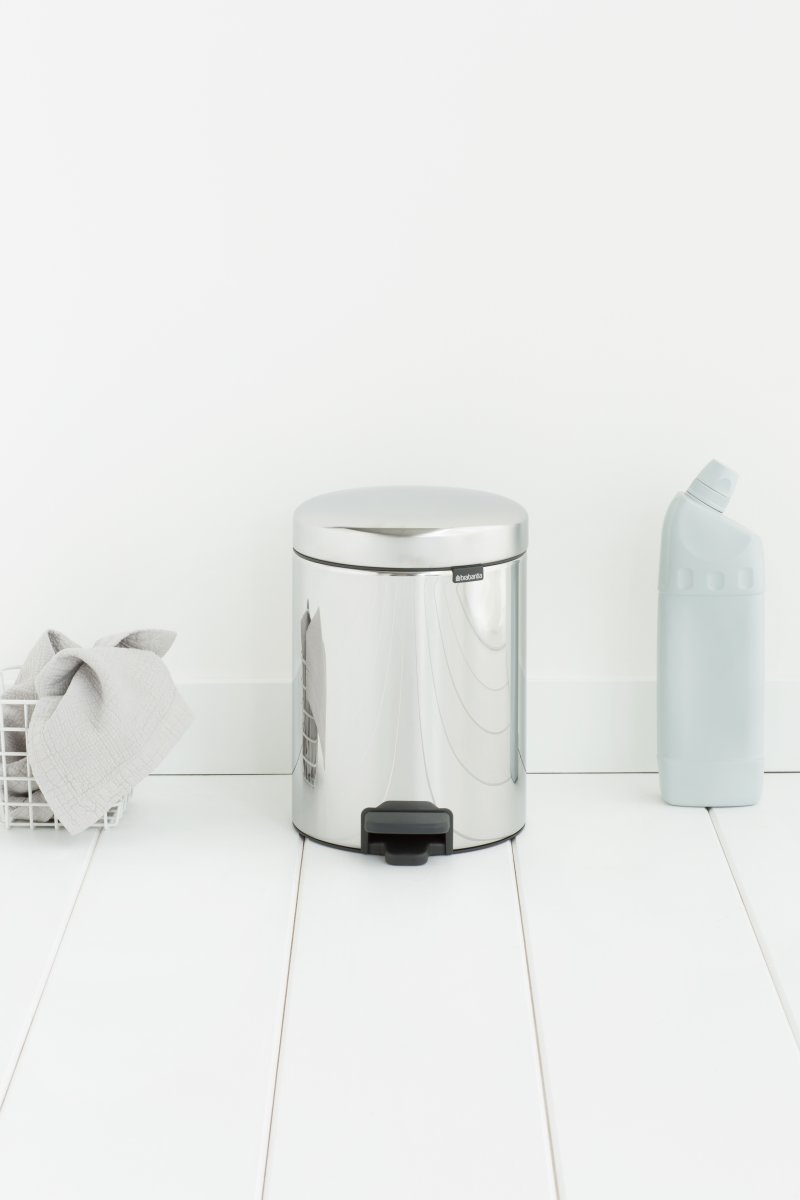 Brabantia NewIcon Pedalspand, 5 L, brilliant steel
