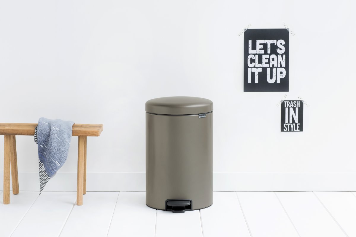 Brabantia NewIcon Pedalspand | 20 L | Platin
