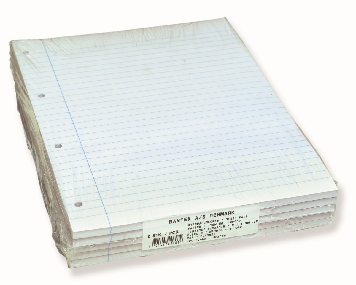 Bantex Blok | A4 | Sidelimet | Hullet | Linjeret