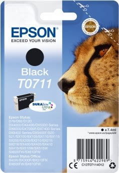 Epson nr.T0711/C13T07114012 blækpatron, sort, 240s