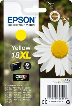 Epson 18XL blækpatron, gul, 450 s.