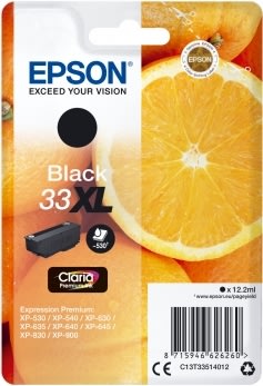Epson 33XL blækpatron, sort