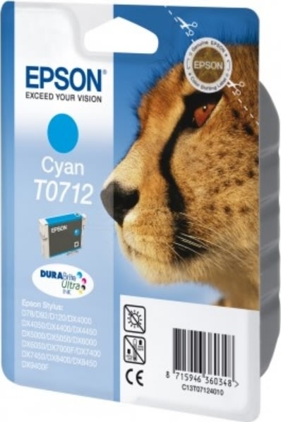 Epson C13T07124022 blå blækpatron, 280s blister