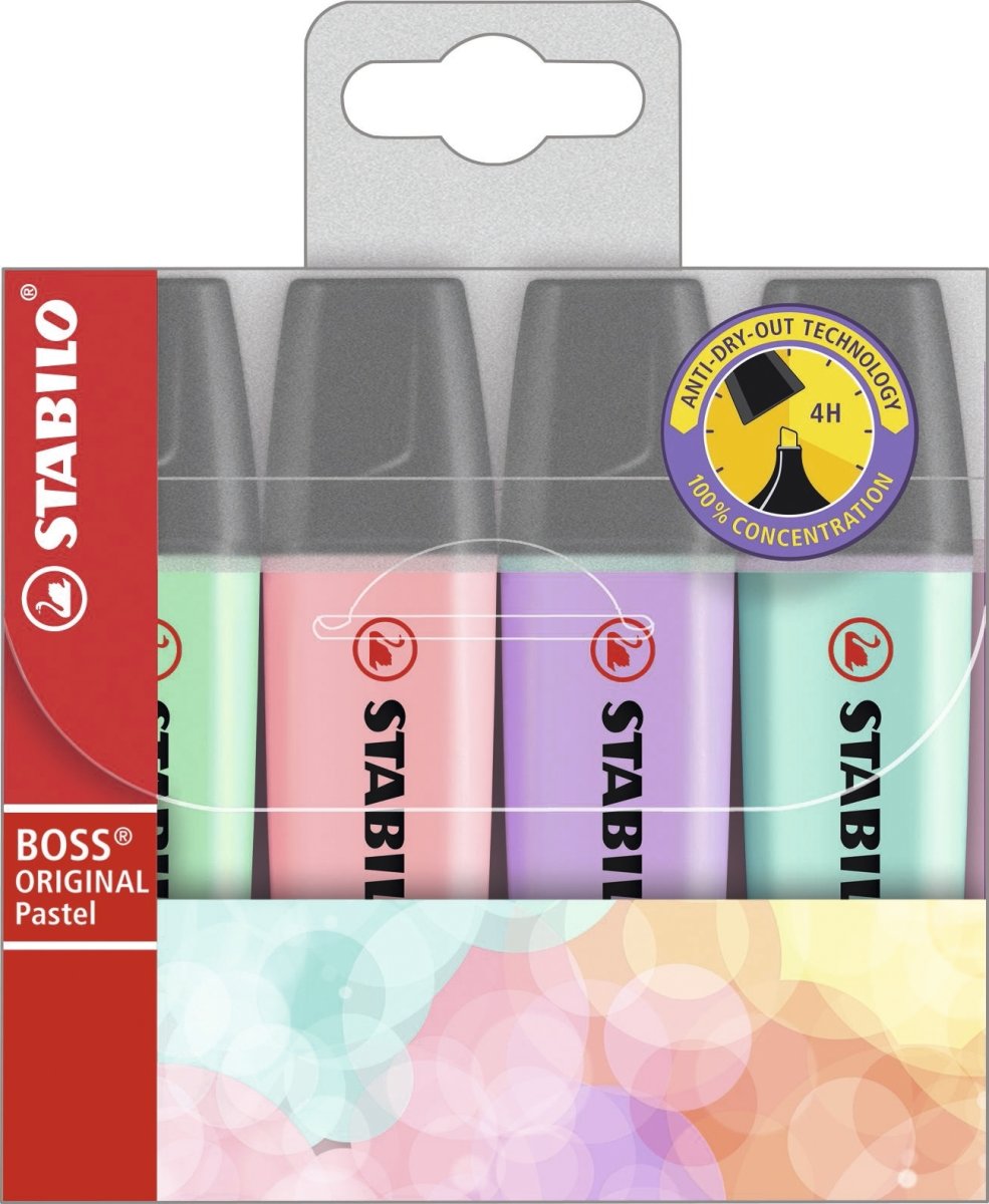 Stabilo Boss Pastel Highlighter | 4 farver