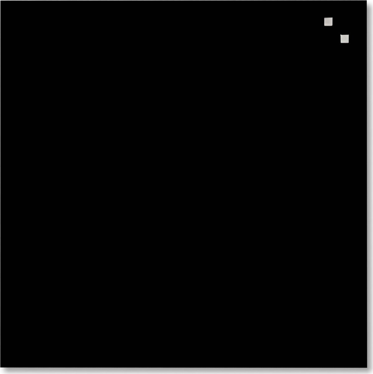 NAGA Glassboard magnetisk glastavle 45x45 cm, sort