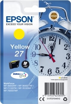 Epson 27/C13T27044012 blækpatron, gul, 300s