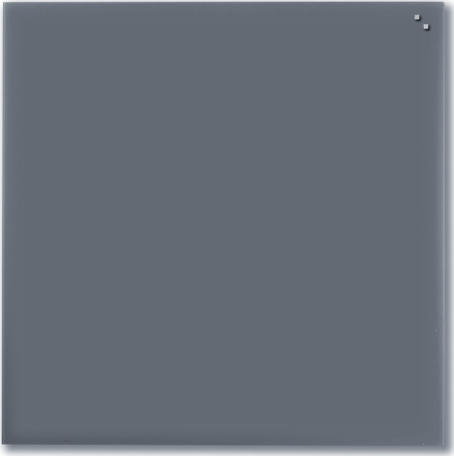 NAGA Glassboard magnetisk glastavle 100x100cm, grå