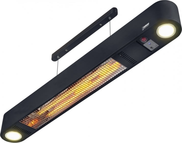 Eurom Sunwind terrassevarmer 1,5 kW, L:90 cm, Sort