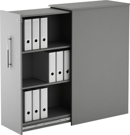 Stay tower udtræksskab, venstre, antracit D:80cm