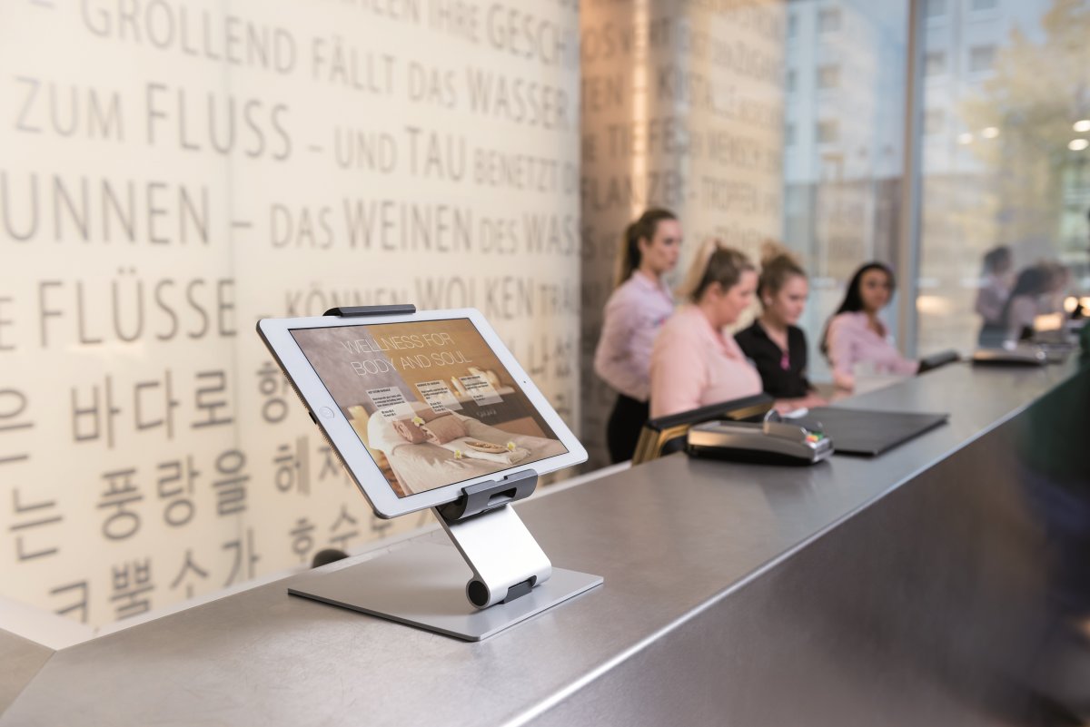 Durable bordstander til iPad/tablet, aluminium