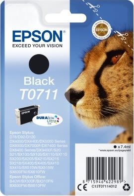 Epson nr.T0711/C13T07114022 blækpatron, sort, 415s