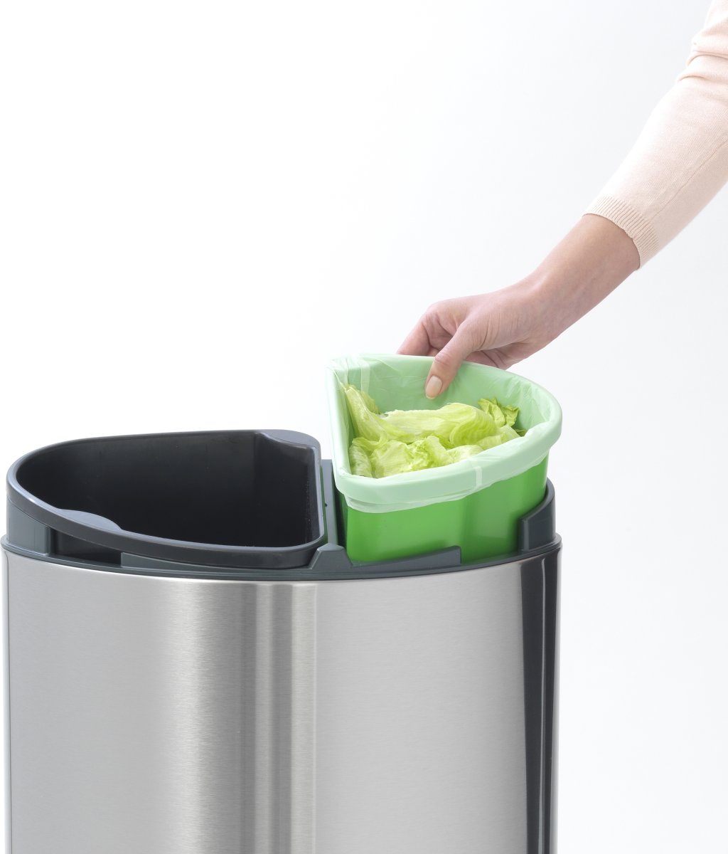 Brabantia Touch Bin | 10 + 23 L | Mat stål
