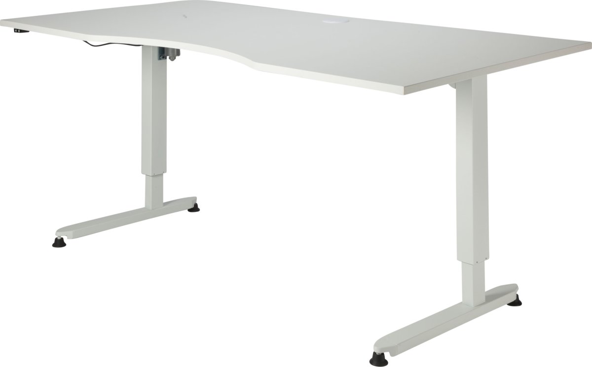Stay hæve-/sænkebord, 180x90 cm, hvid/hvid