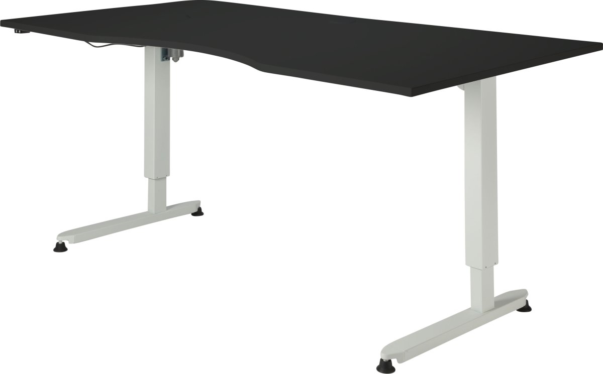 Stay hæve/sænkebord sort/hvid 180x90 cm 