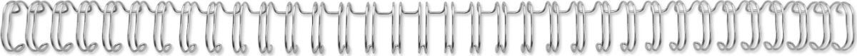 GBC metal spiralryg A4, 34 rings, 6mm, sølv