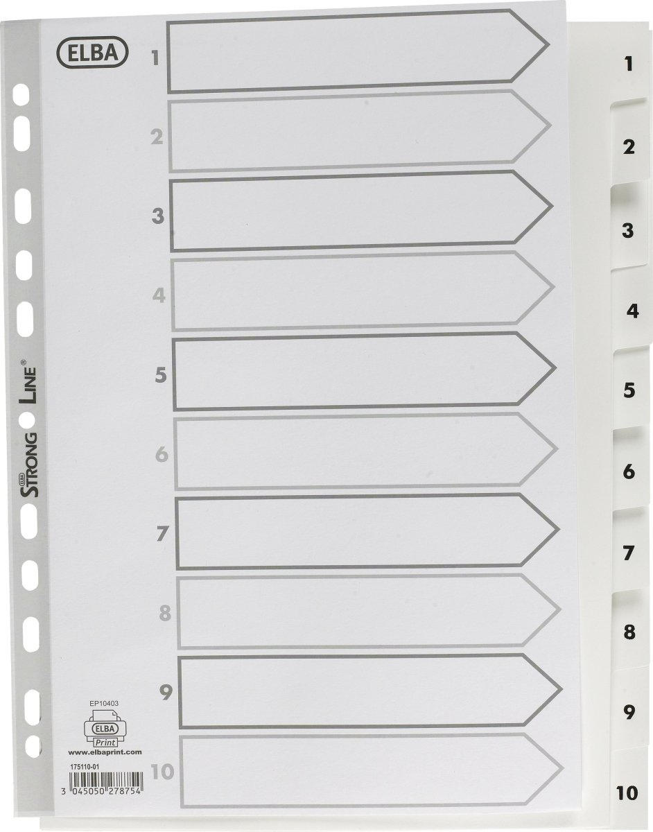 Oxford Register A4 | Plast | Hvid | 1-10