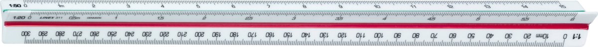 Linex 311 Trekantet målestok | 30 cm