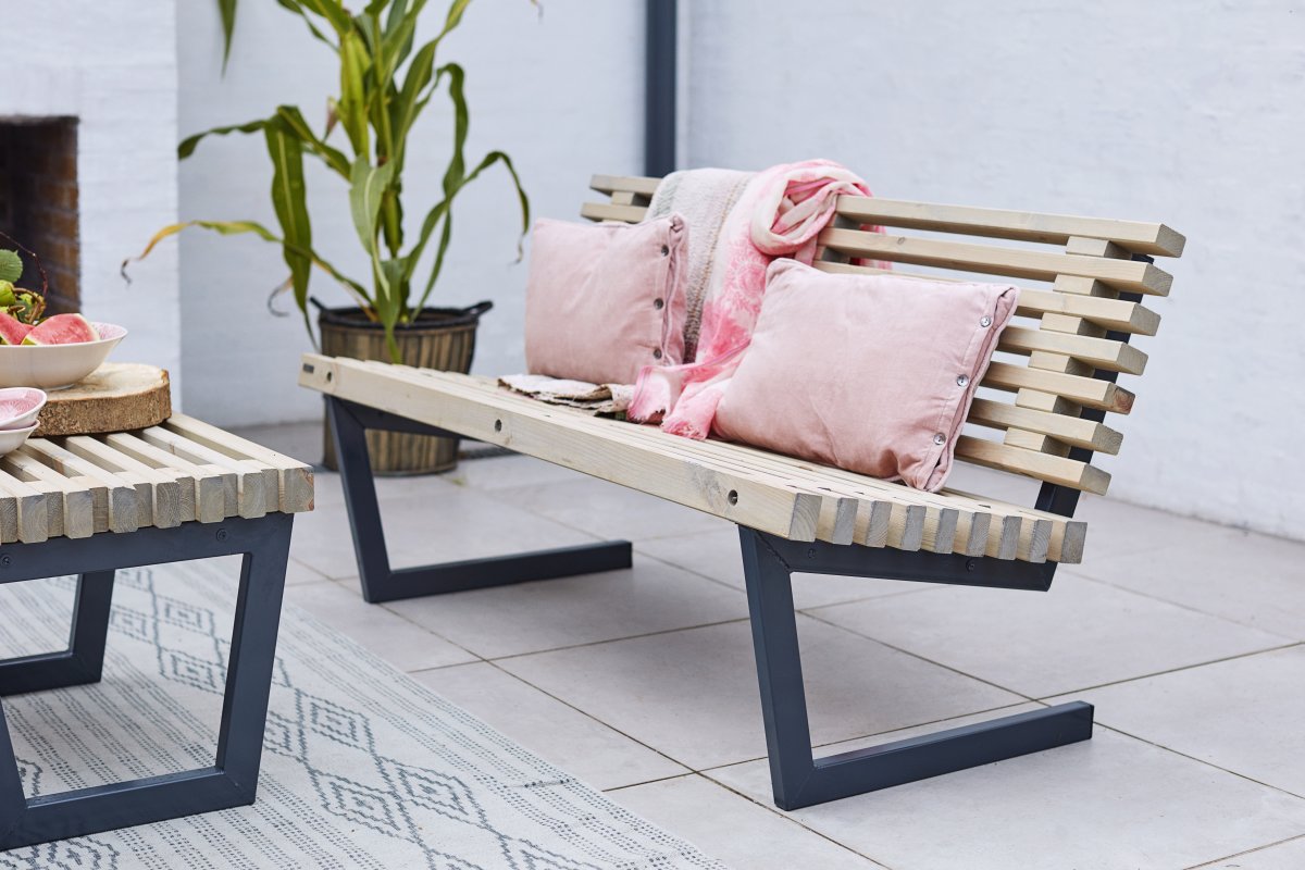 Plus Siesta Trallebænk, Drivtømmer, L 138 cm