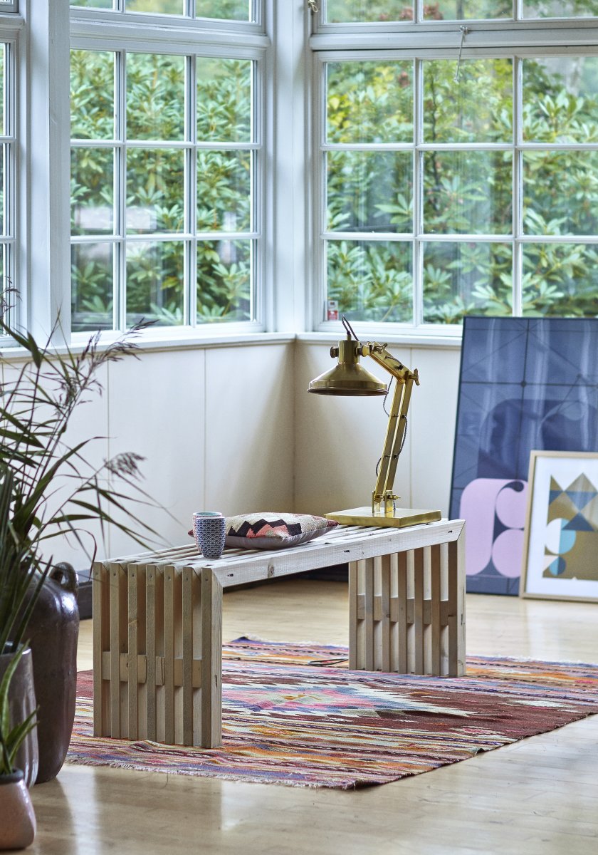 Plus Rustik Trallebænk, Drivtømmer, L 138 cm