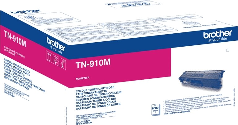 Brother TN-910M Lasertoner, Rød, 9.000 sider