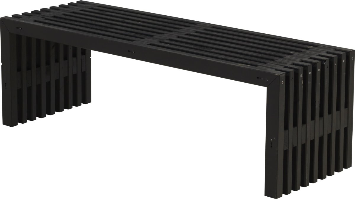 Plus Rustik Trallebænk, Sort, L 138 cm