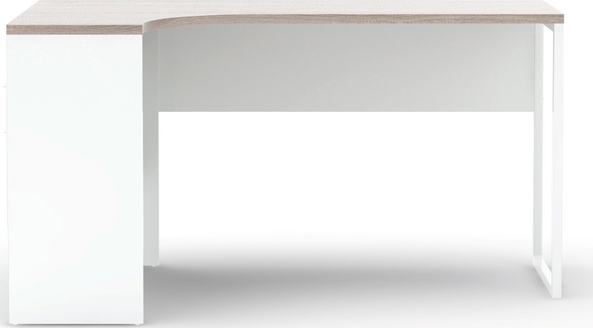 Ritzy Skrivebord, Hvid/Eg, 145 cm