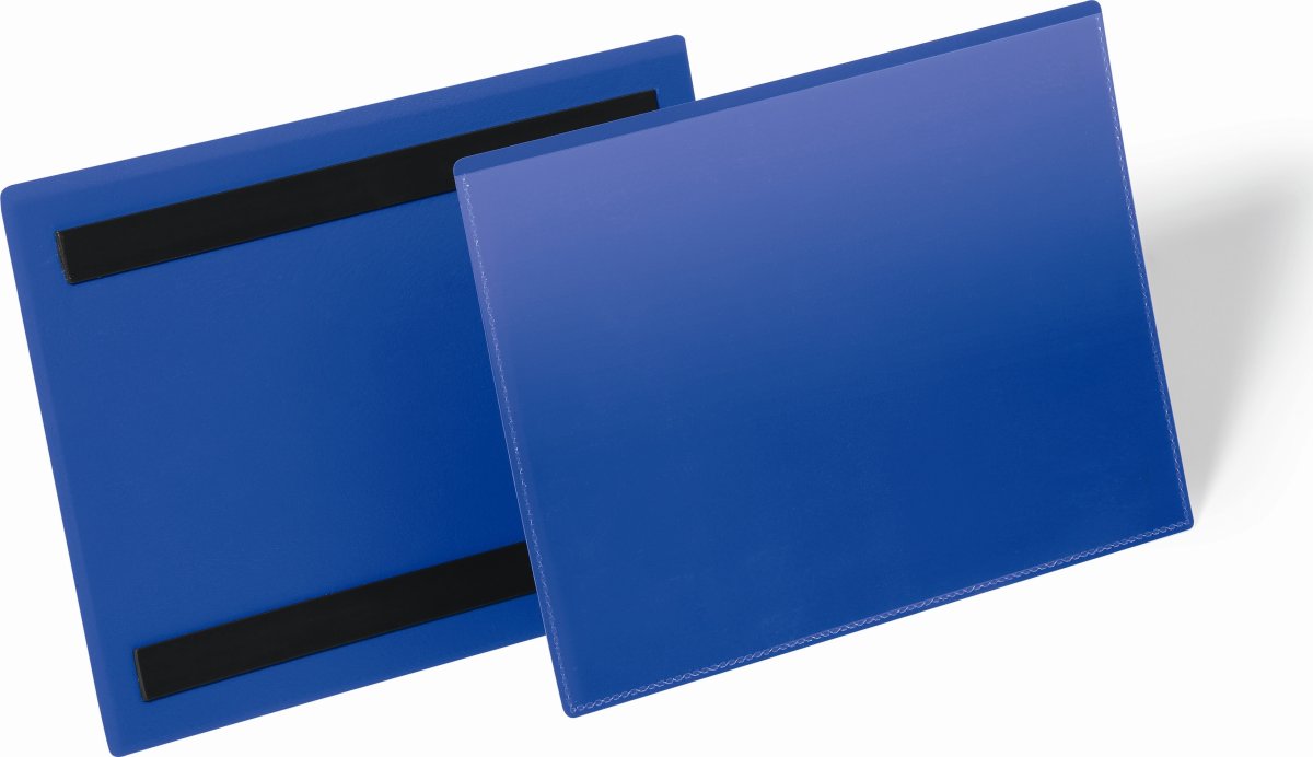 Durable Lagerlommer m/magnet, A5 tværformat, blå