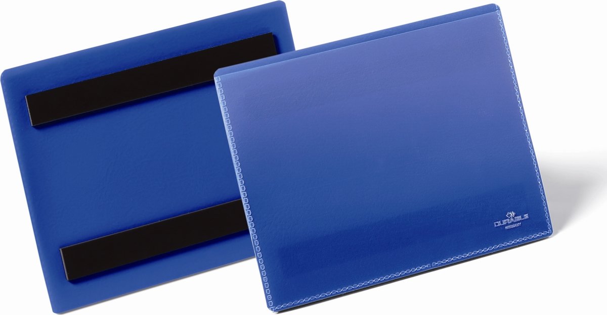 Durable Lagerlommer m/magnet, A6 tværformat blå