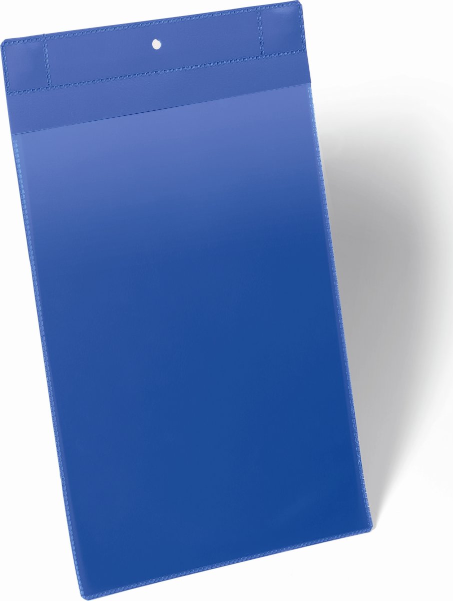Durable Lagerlommer m/supermagnet A4 højformat blå