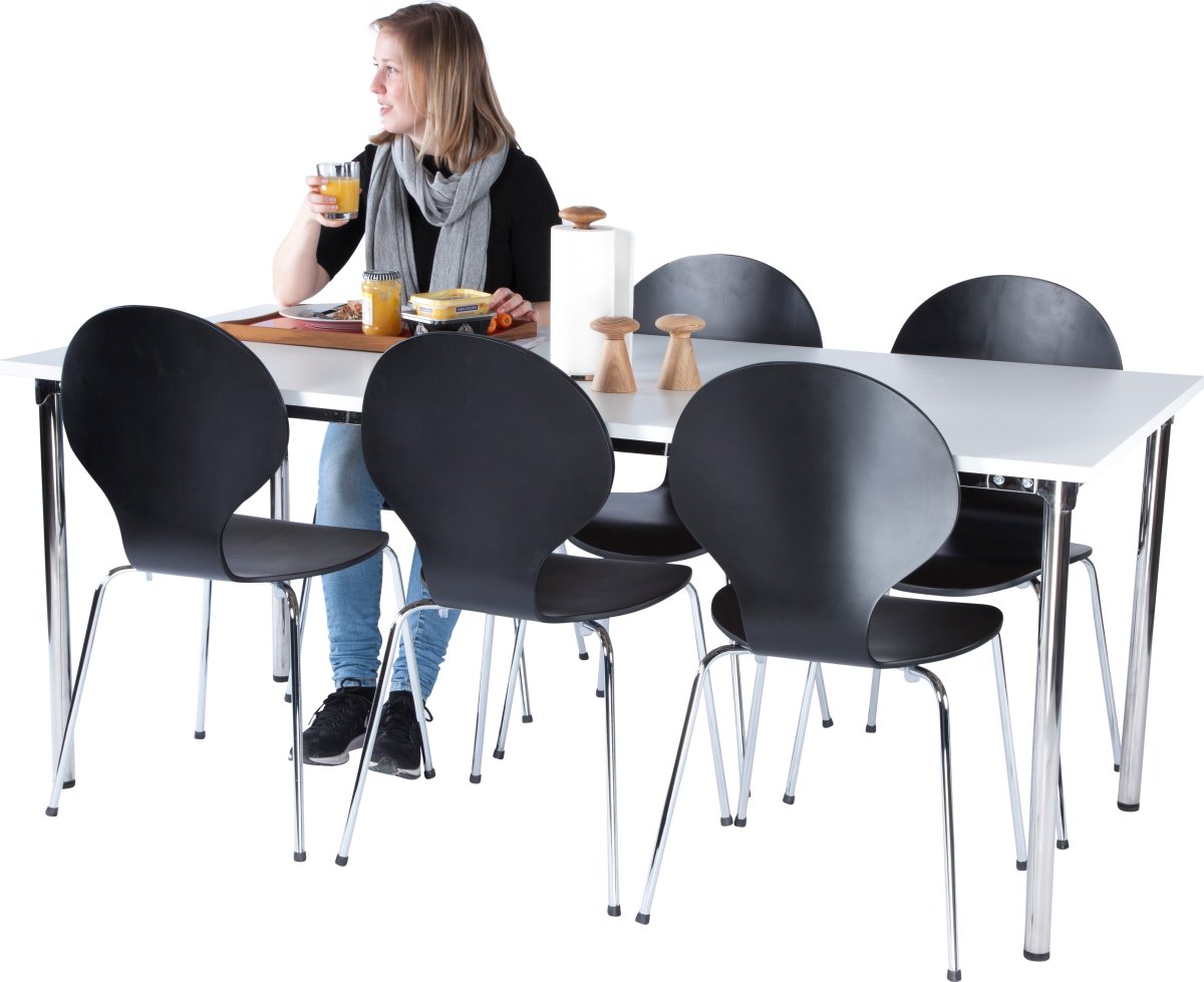 Comfort Basic kantinesæt 6 stole og Eminentbord