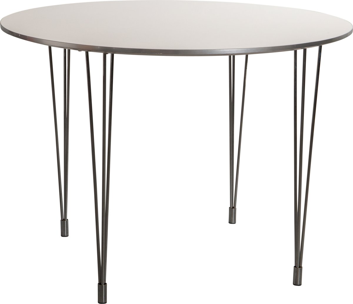 Comfort Kantinebord Ø100 cm, hvid m/alukant