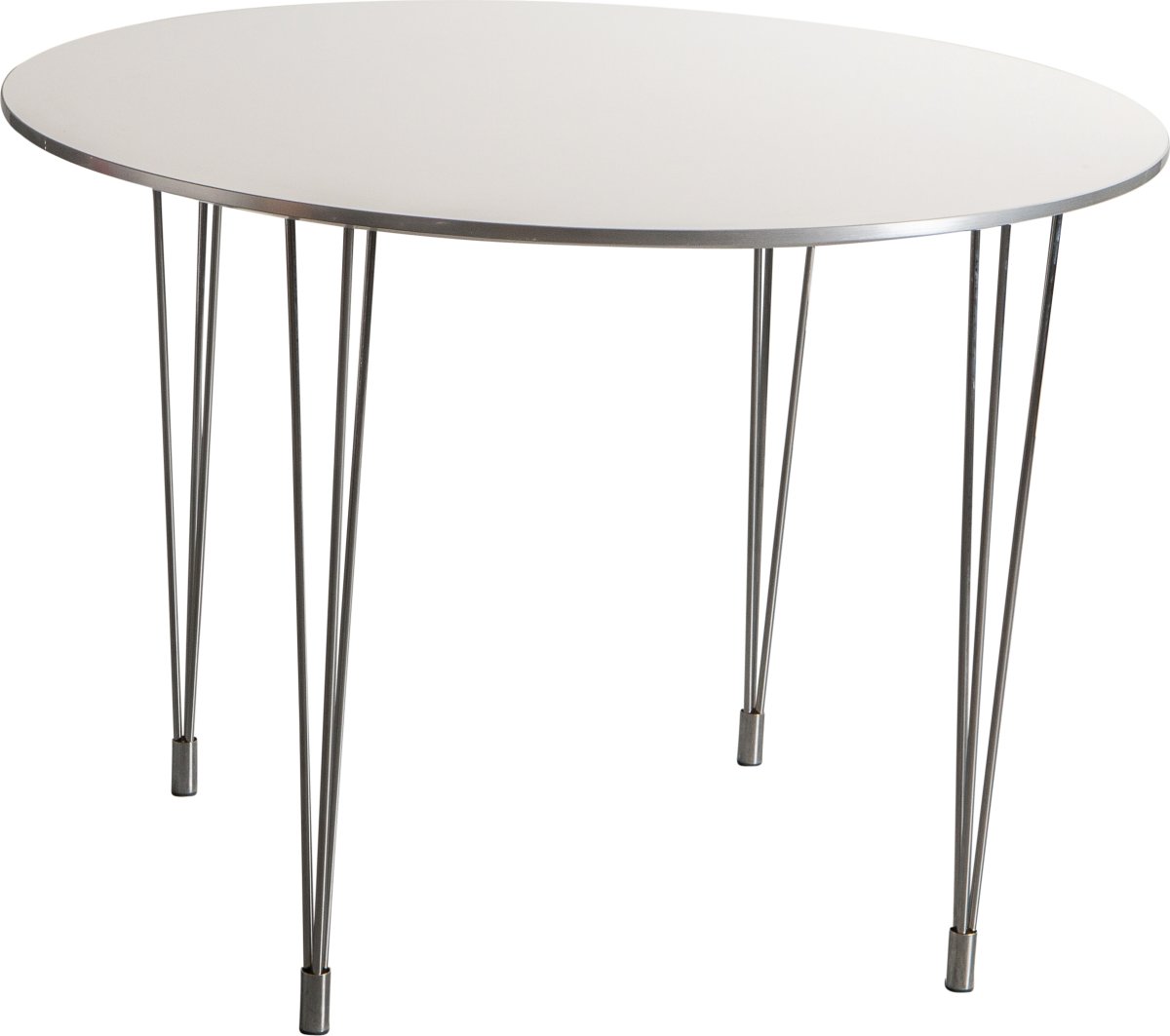 Comfort Kantinebord Ø100 cm, hvid m/alukant