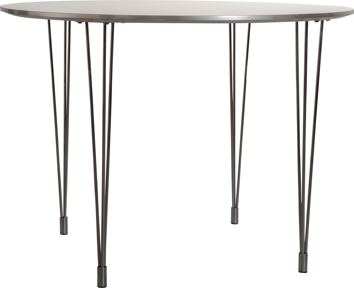 Comfort Kantinebord Ø100 cm, hvid m/alukant