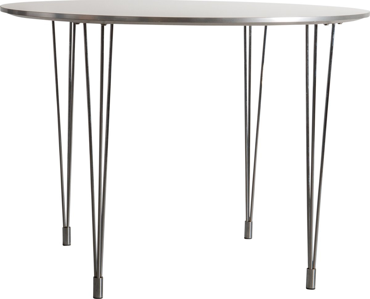 Comfort Kantinebord Ø100 cm, hvid m/alukant