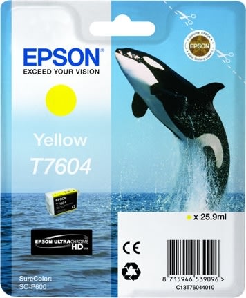 Epson T76044010 blækpatron 25.9 ml., gul