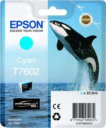 Epson T76024010 blækpatron 25.9 ml., cyan