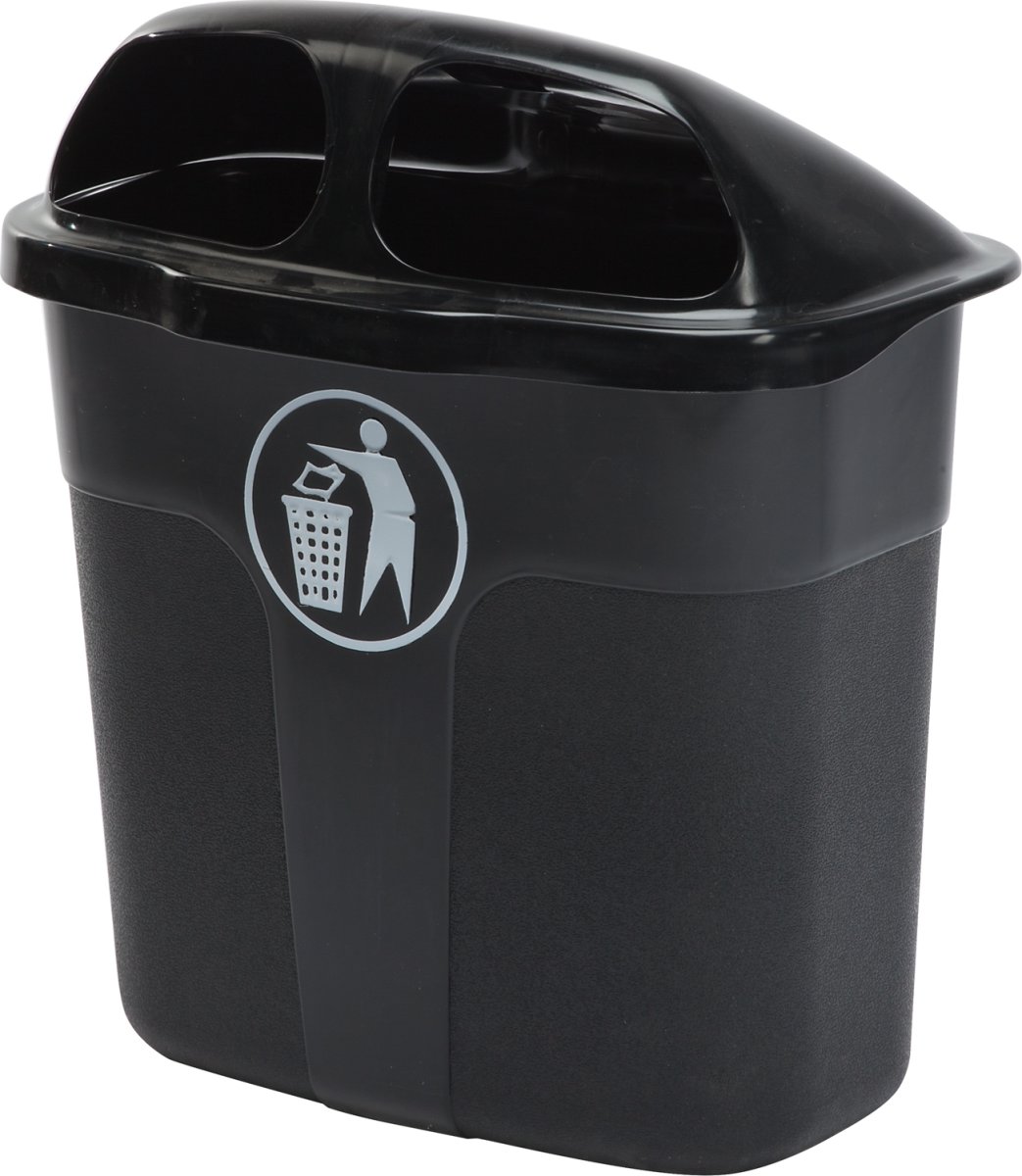 Affaldsbeholder i sort, 40 liter - Udendørs