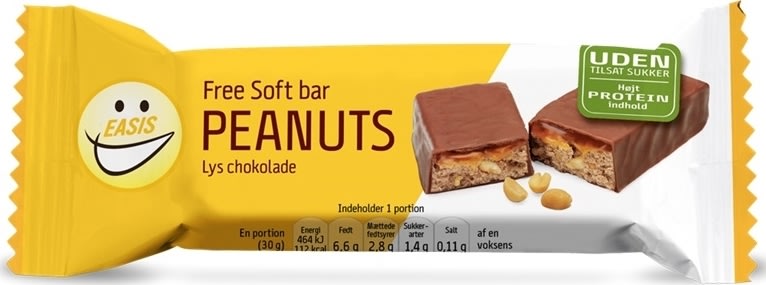 EASIS Free Soft bar peanuts/lys choko sukkerfri 