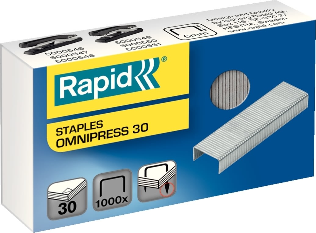 Rapid Omnipress 30 Hæfteklammer, 1000 stk.