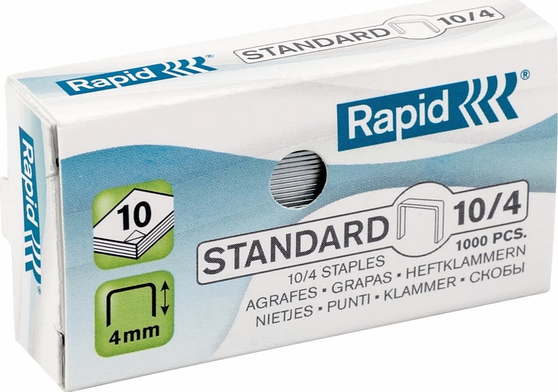 Rapid Standard 10/4 Hæfteklammer, 1000 stk.