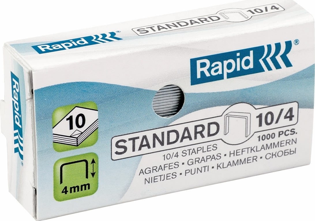 Rapid Standard Hæfteklamme | 10/4 | 1000 stk.