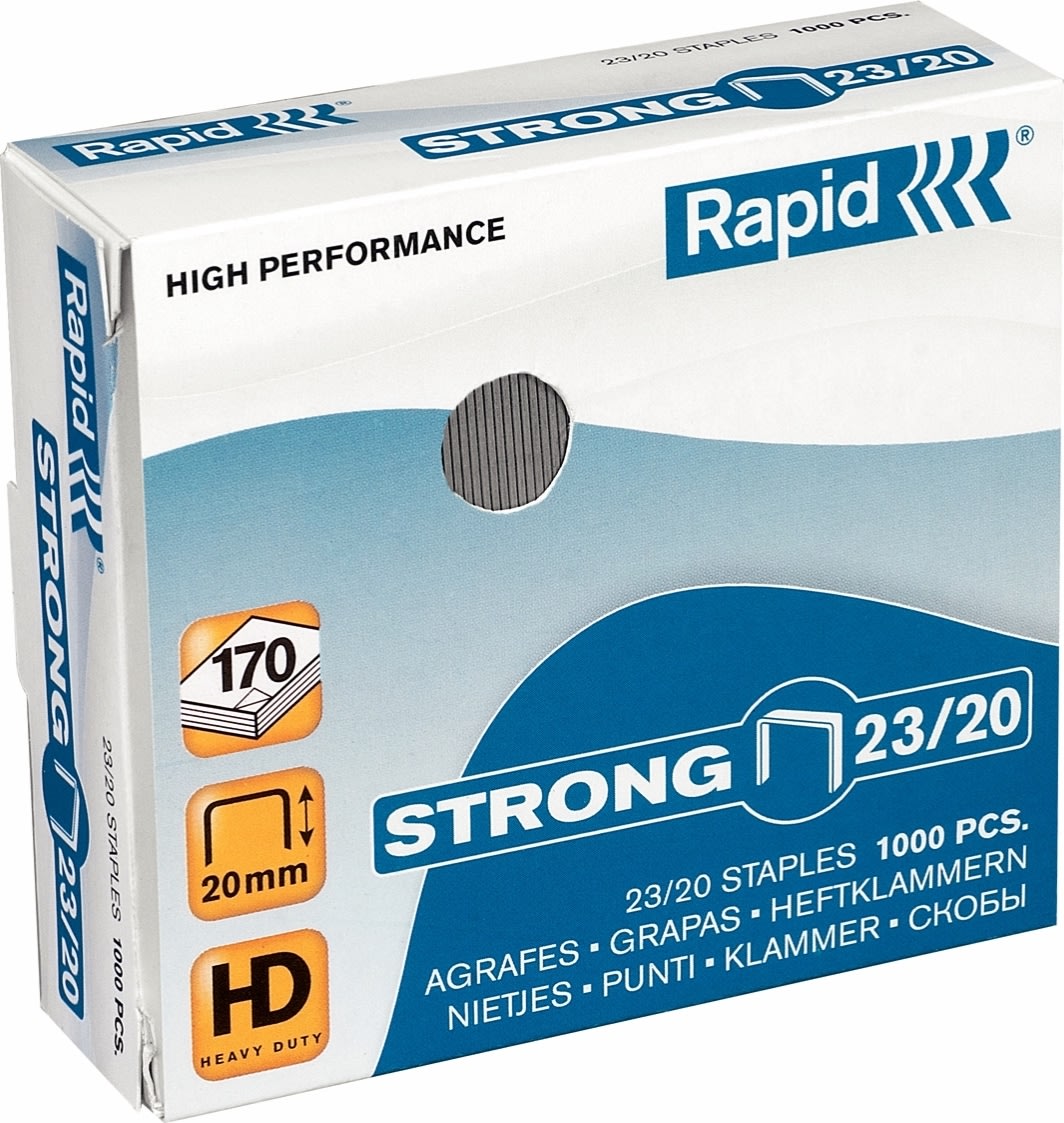 Rapid Strong 23/20 Hæfteklammer, 1000 stk.