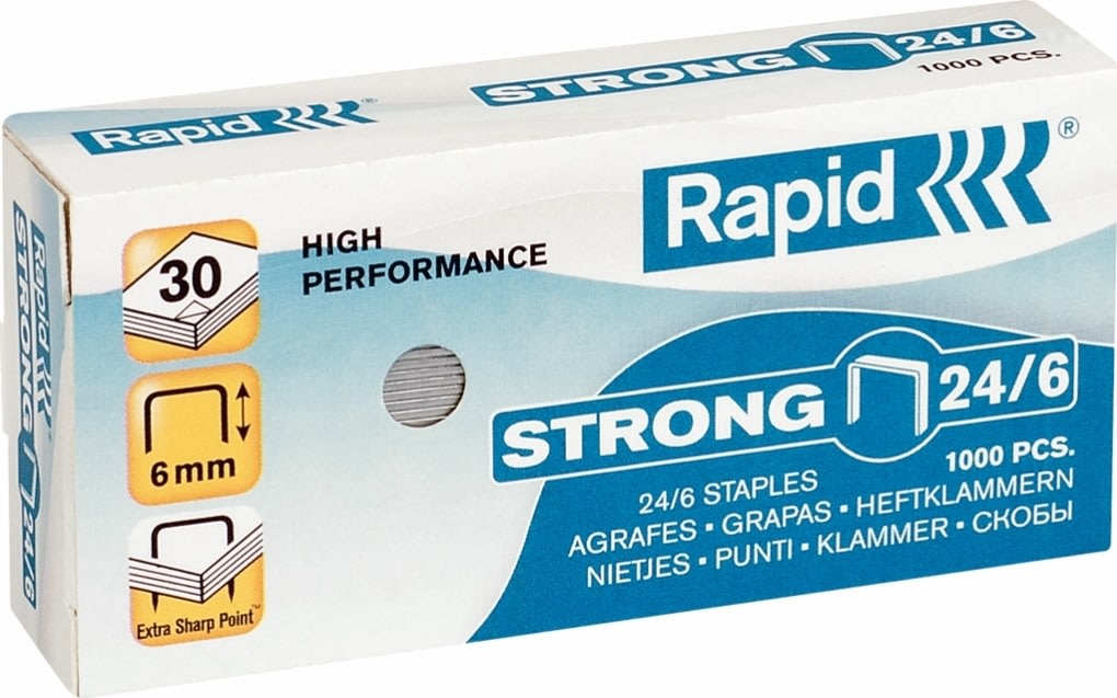 Rapid Strong Hæfteklamme | 24/6 | 1000 stk.