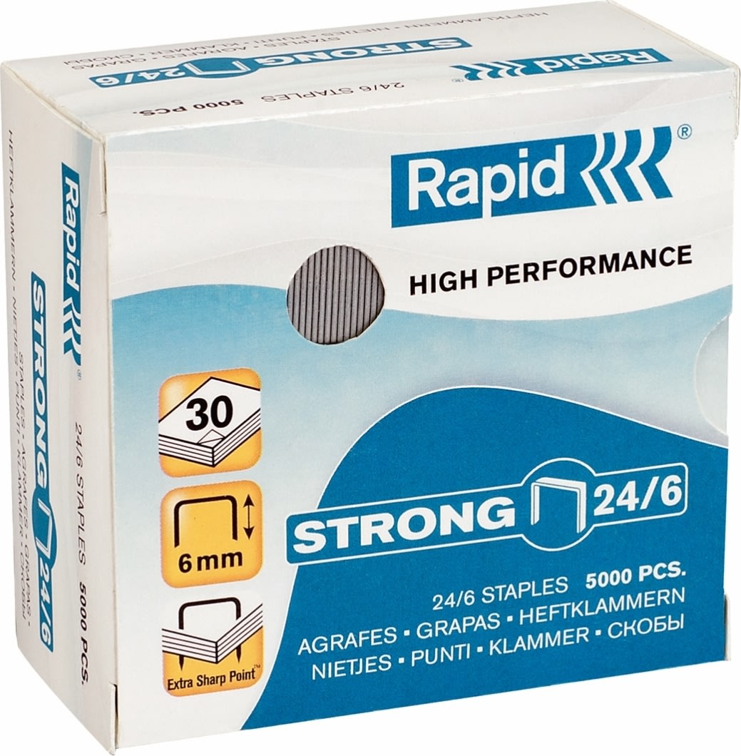 Rapid Strong 24/6 Hæfteklammer, 5000 stk.
