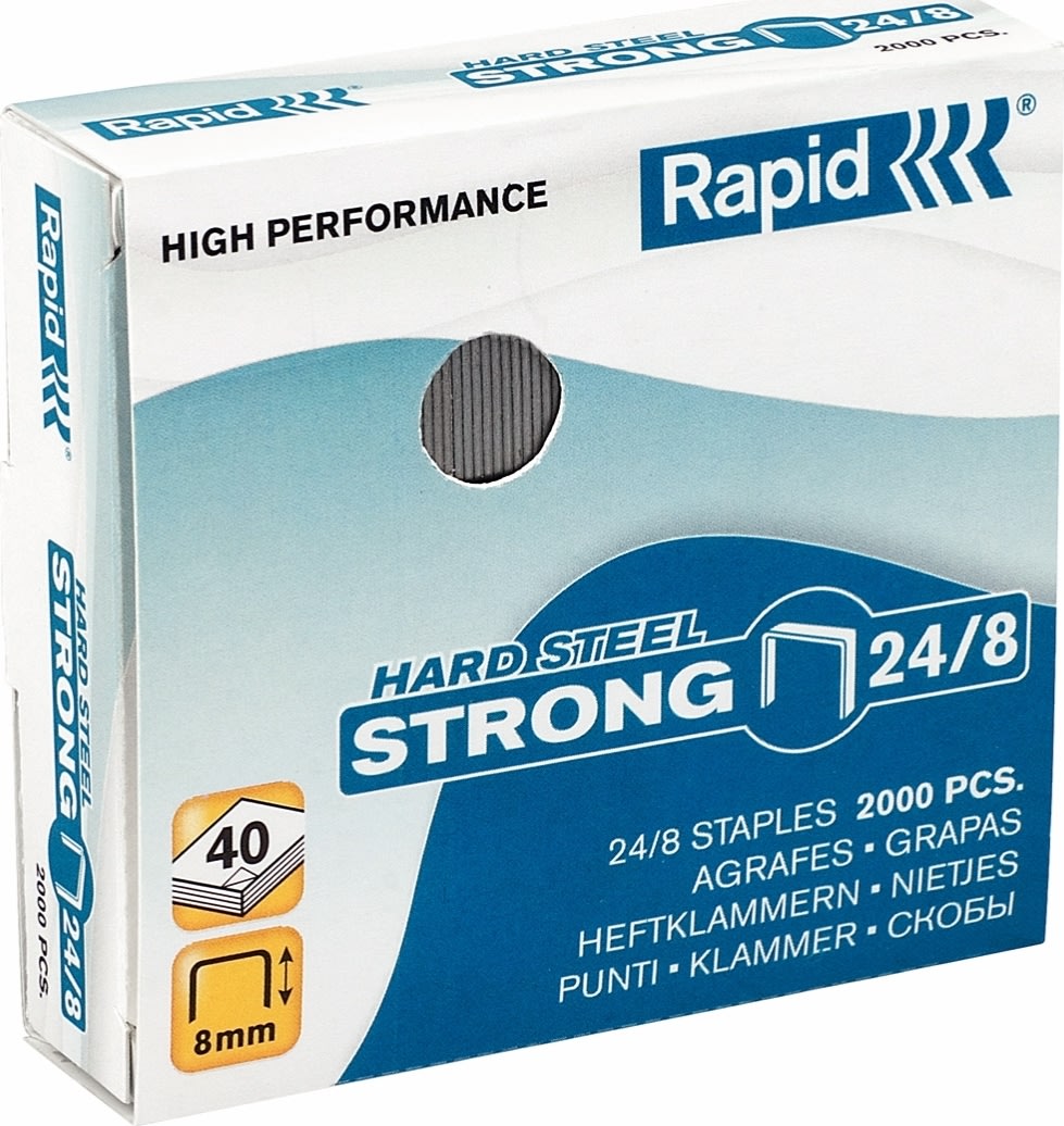Rapid Strong Hæfteklamme | 24/8 | K | 2000 stk.