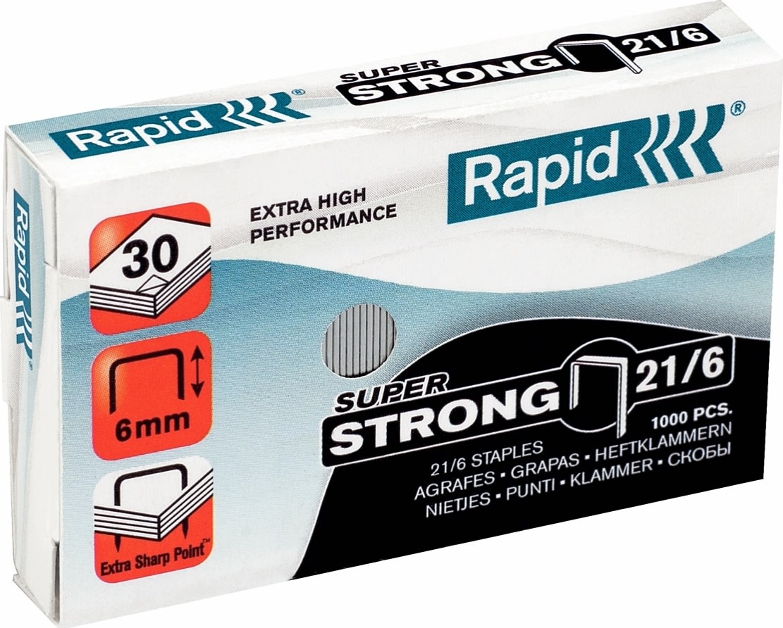 Rapid SuperStrong Hæfteklamme | 21/6 | 1000 stk.