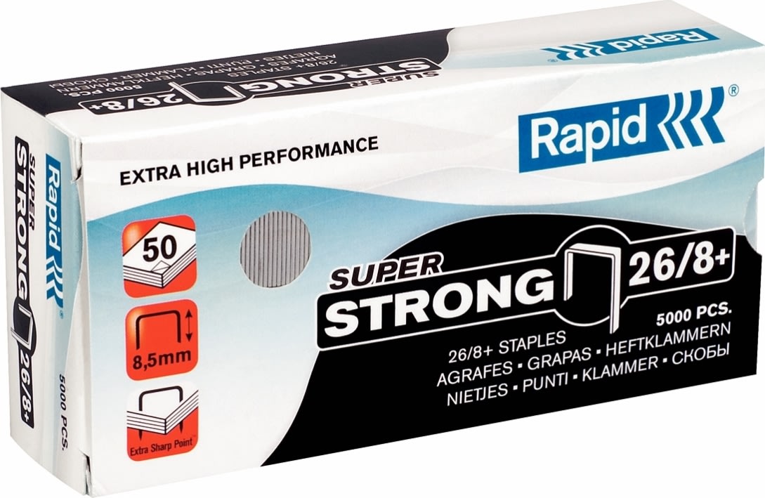 Rapid SuperStrong Hæfteklamme | 26/8+ | 5000 stk.