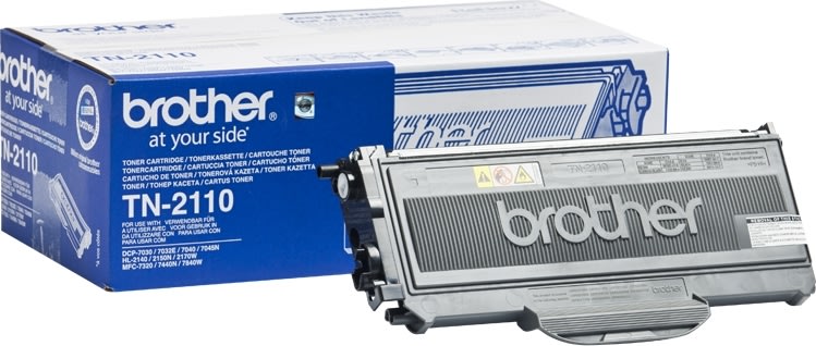 Brother TN2110  lasertoner, sort, 1500s