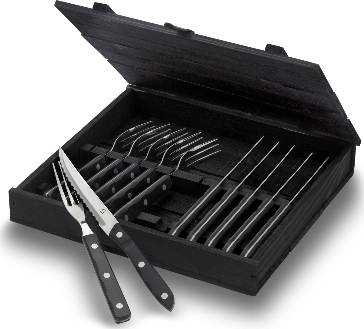 Gense Old Farmer Black steak/grillbestik, 12 dele